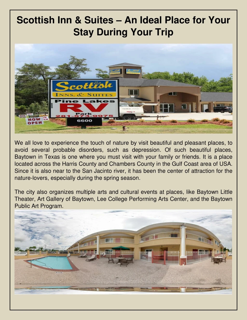 scottish inn suites an ideal place for your stay
