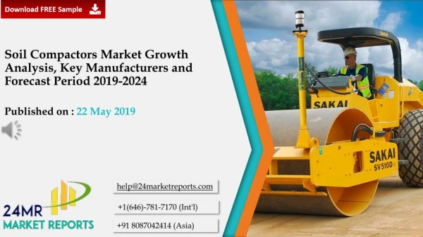 Soil Compactors Market Growth Analysis, Key Manufacturers and Forecast Period 2019-2024