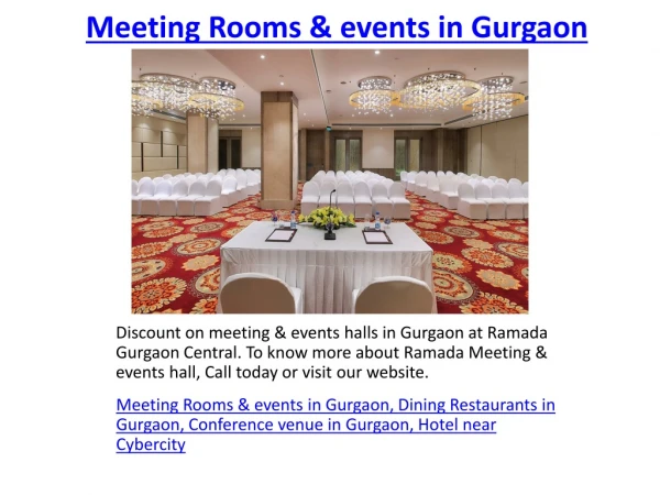 Meeting Rooms & events in Gurgaon