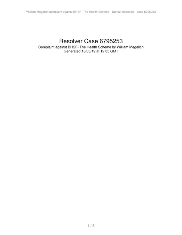 William Bill Megelich Complaint case_file_6795253