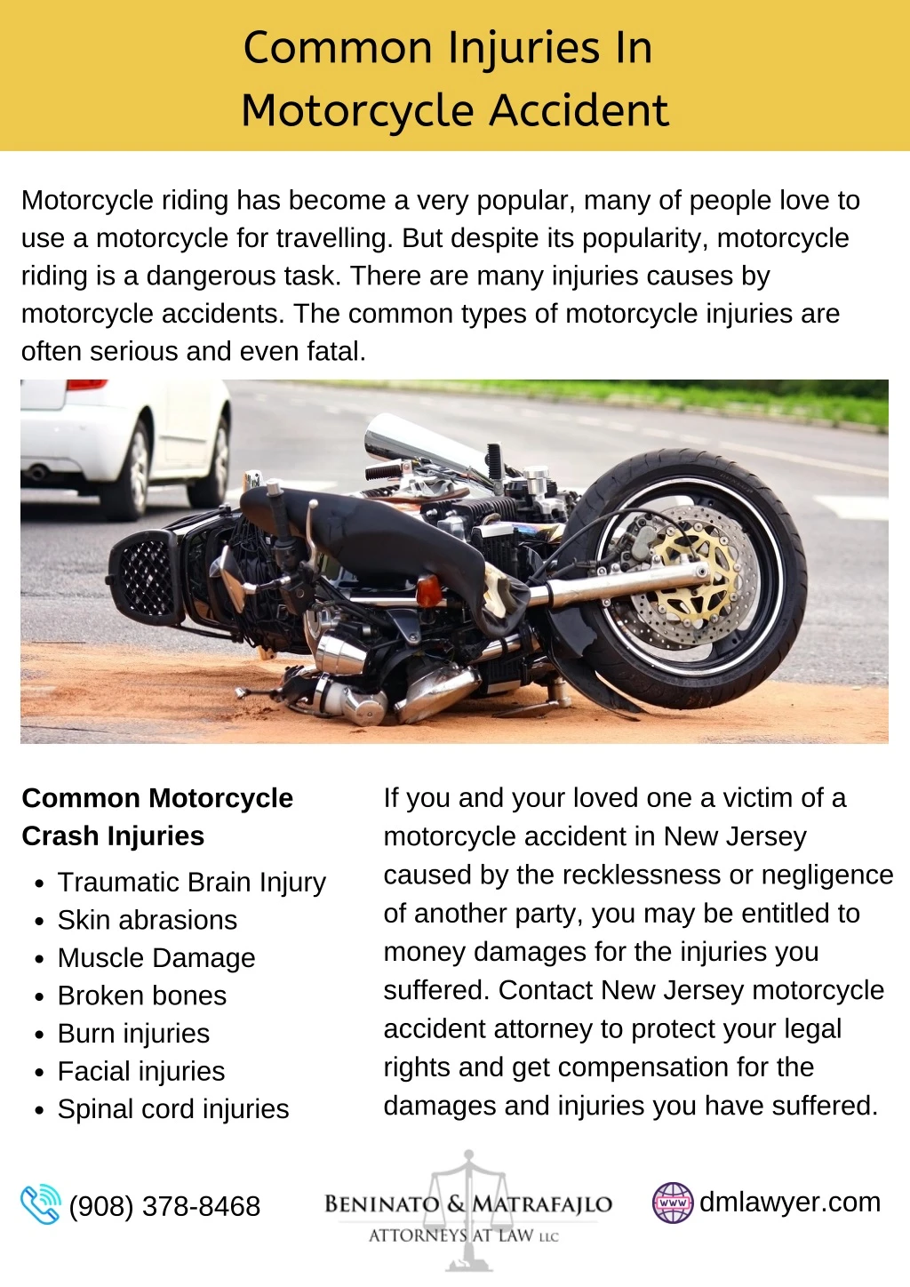 common injuries in motorcycle accident