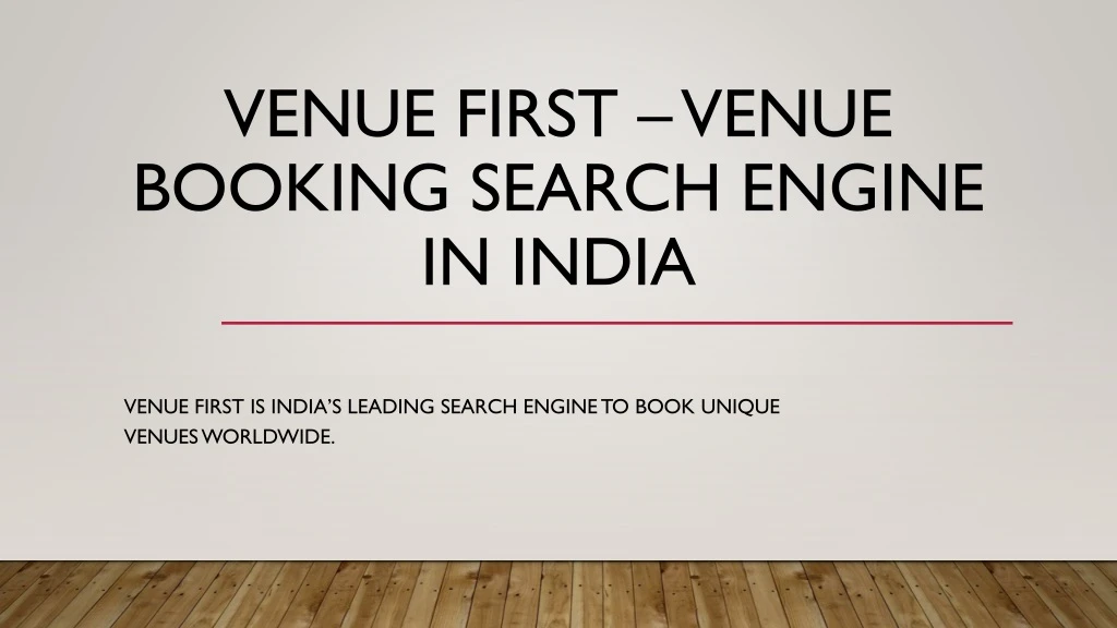 venue first venue booking search engine in india