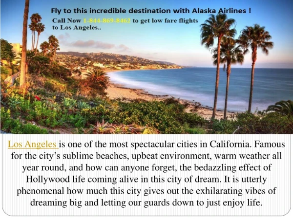 Los Angeles in the budget – Fly with Alaska Airlines 1-844-869-8462