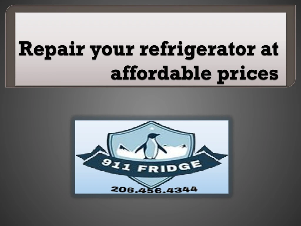 repair your refrigerator at affordable prices