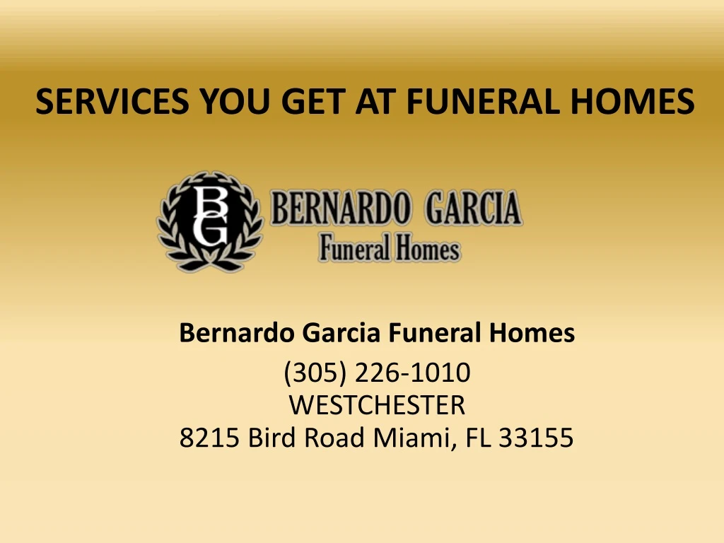 services you get at funeral homes