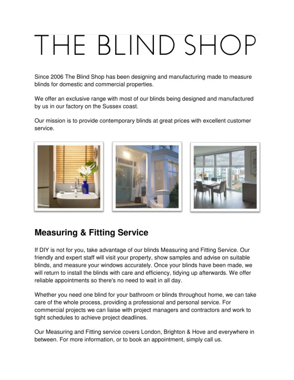 Buy Blinds Online at The Blind Shop