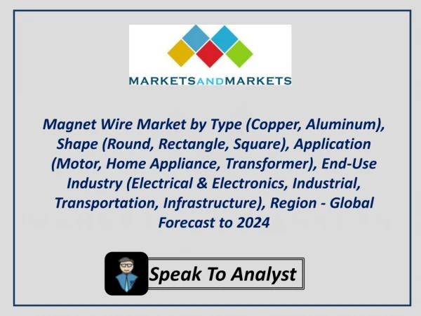 Magnet Wire Market worth $36.8 billion by 2024
