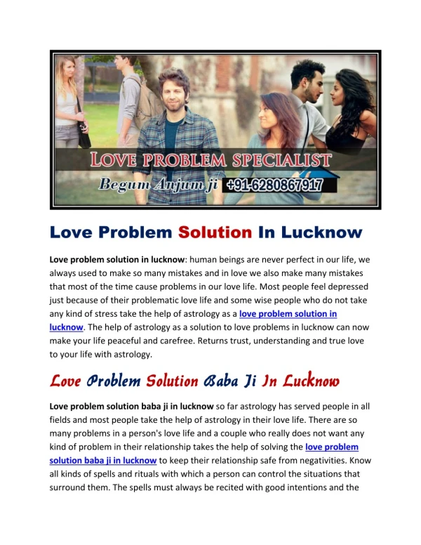 love problem solution in lucknow