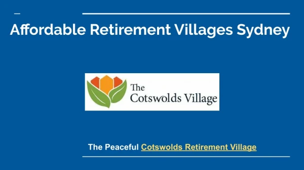 Best Retirement Villages Sydney