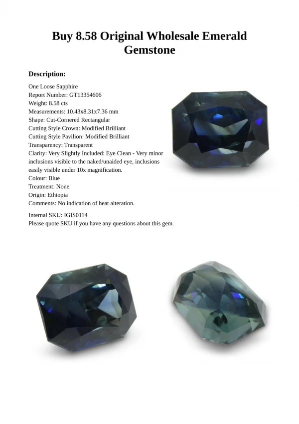 Buy Original Wholesale Emerald Gemstone