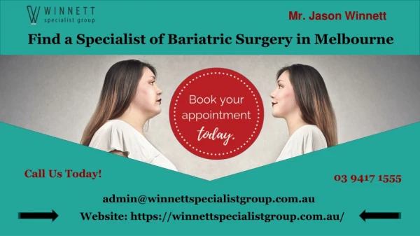 Find a Specialist of Bariatric Surgery in Melbourne