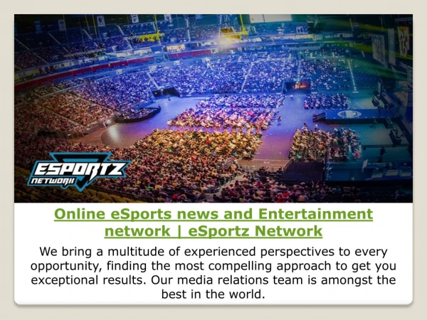 Online eSports news and Entertainment network | eSportz Network