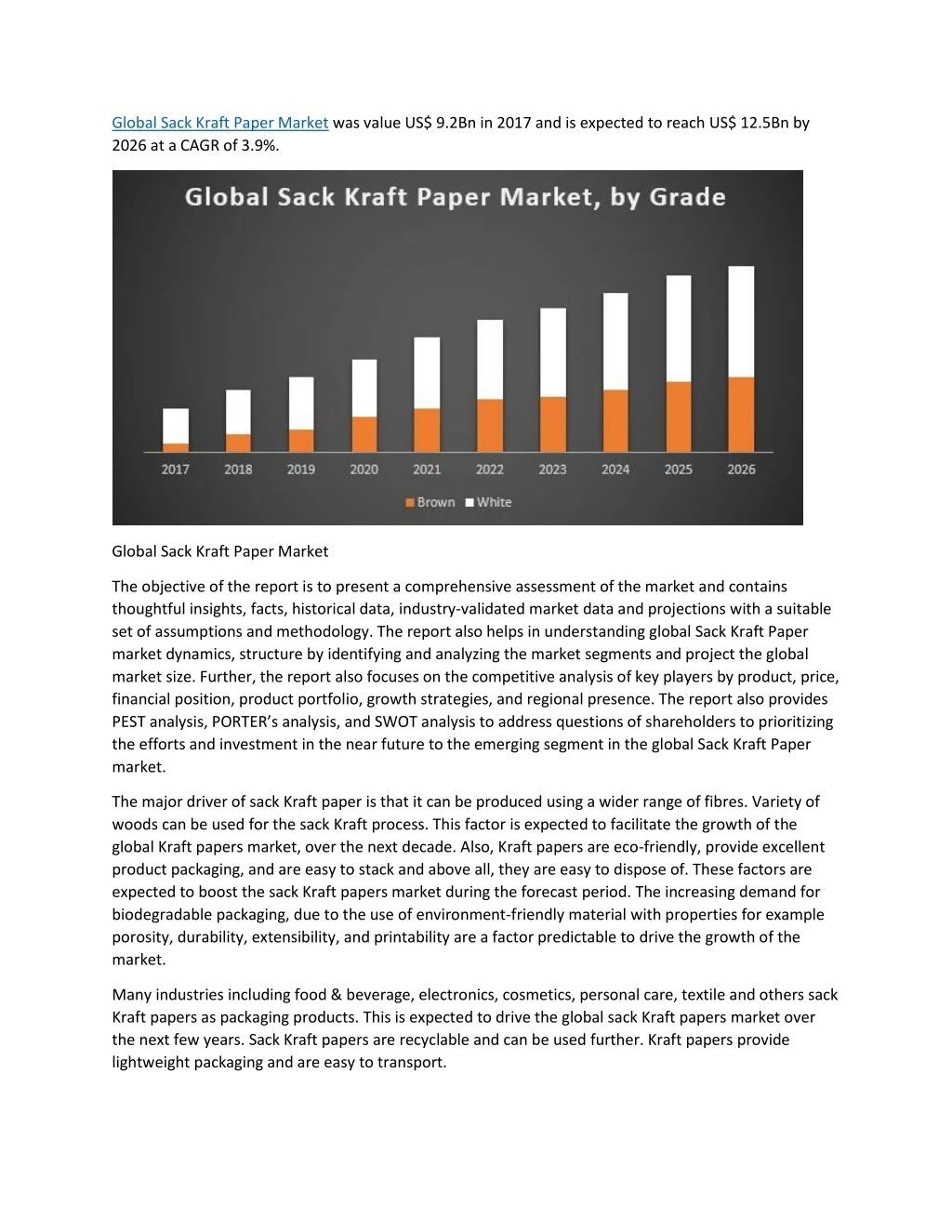 global sack kraft paper market was value