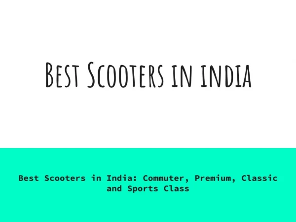 Best Scooters in India