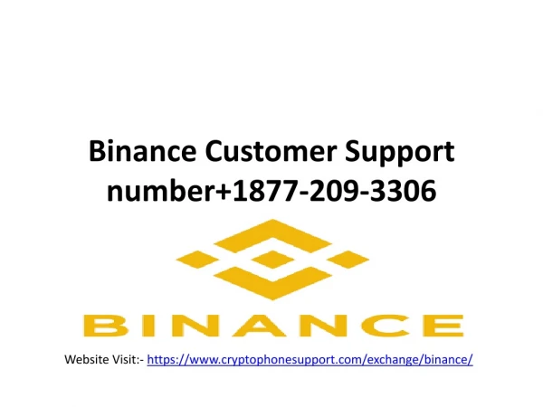 Binance Customer Support Number 1877-209-3306