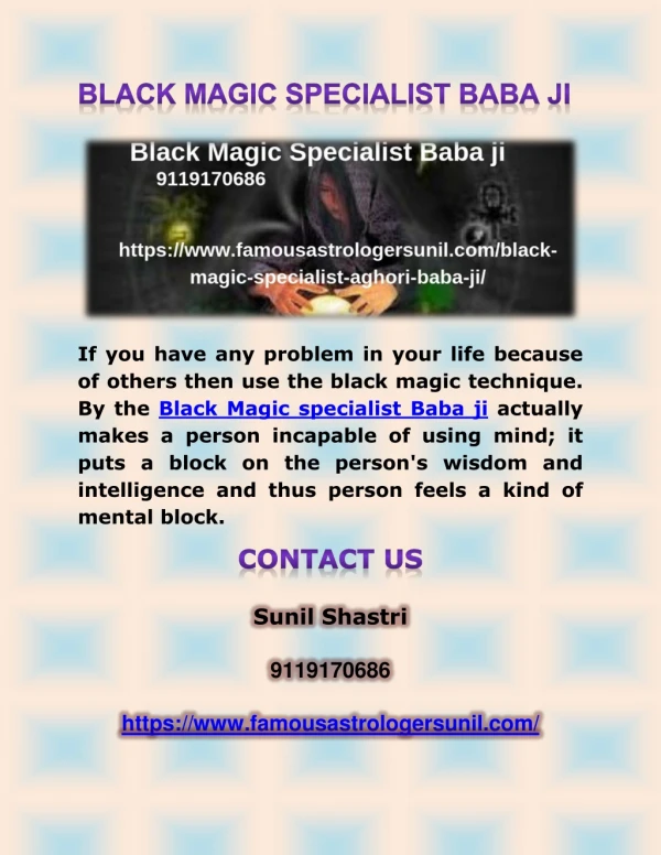 Black Magic Specialist Baba ji