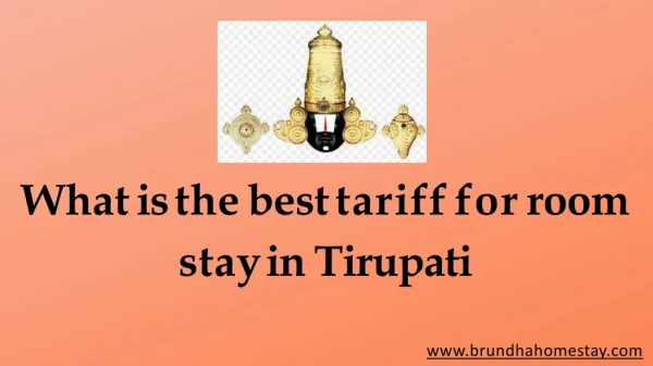 What is the best tariff for room stay in Tirupati