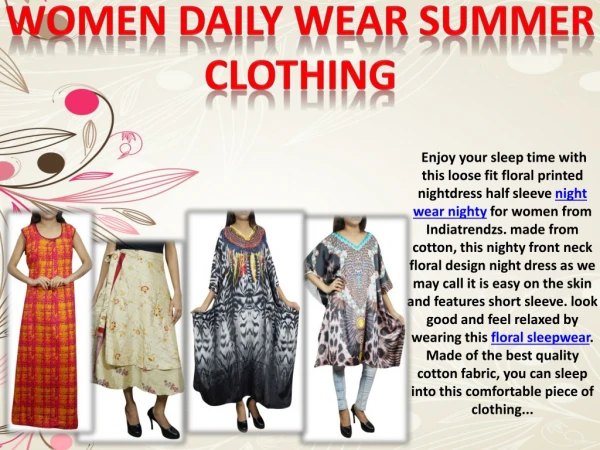 Women Daily wear Summer Clothing