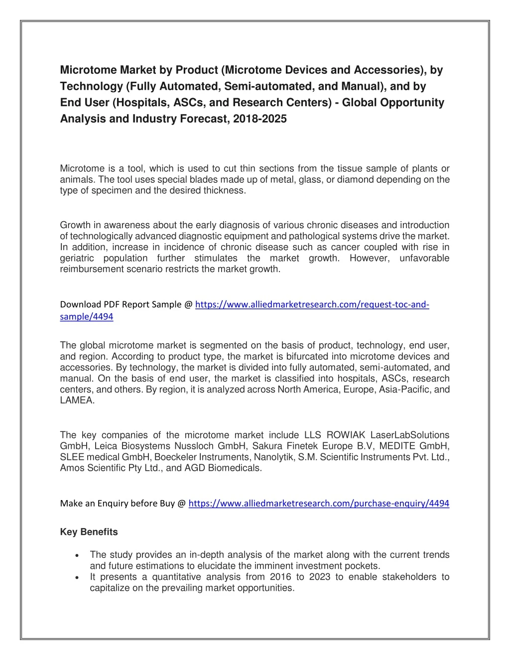 microtome market by product microtome devices