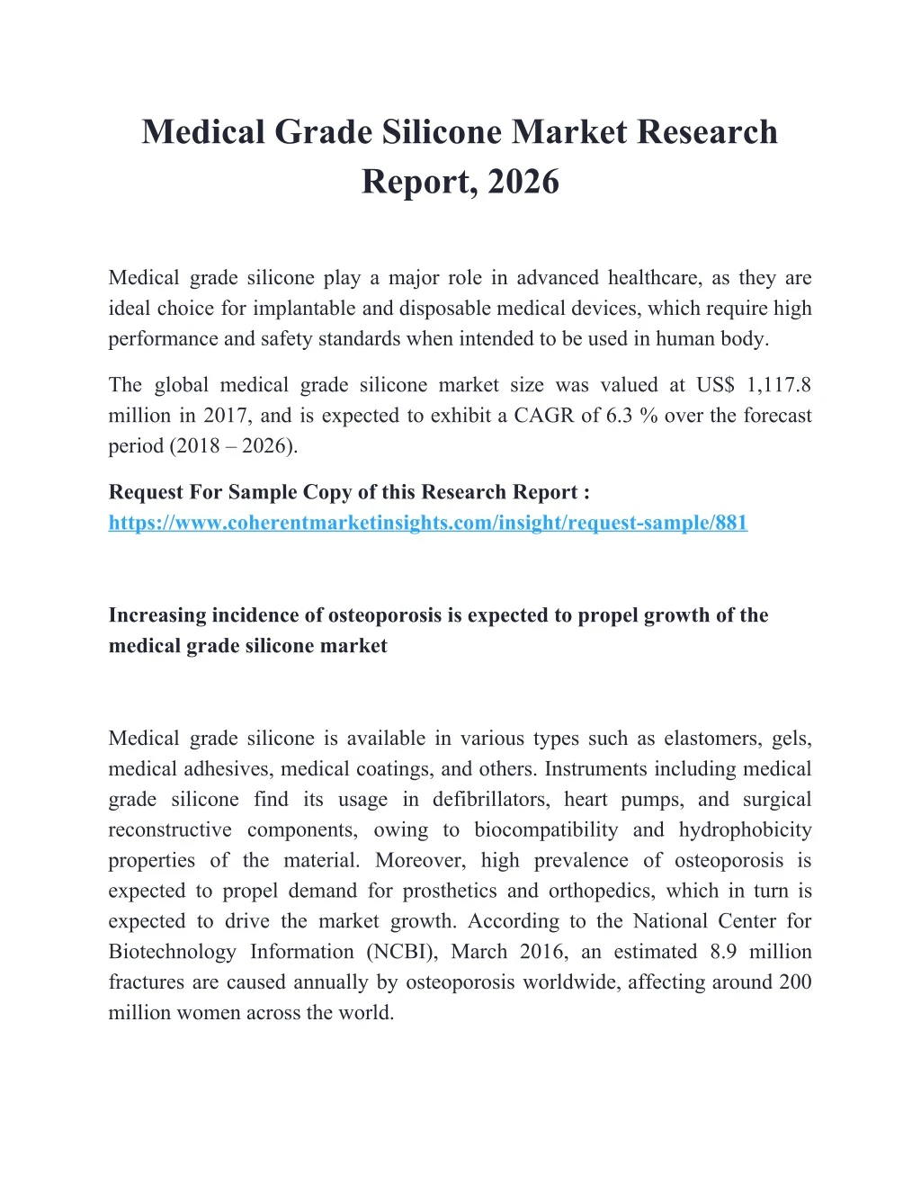 medical grade silicone market research report 2026
