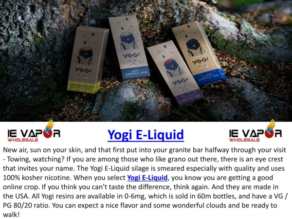 Yogi E-Liquid | Wholesale Vape Liquid Supply US