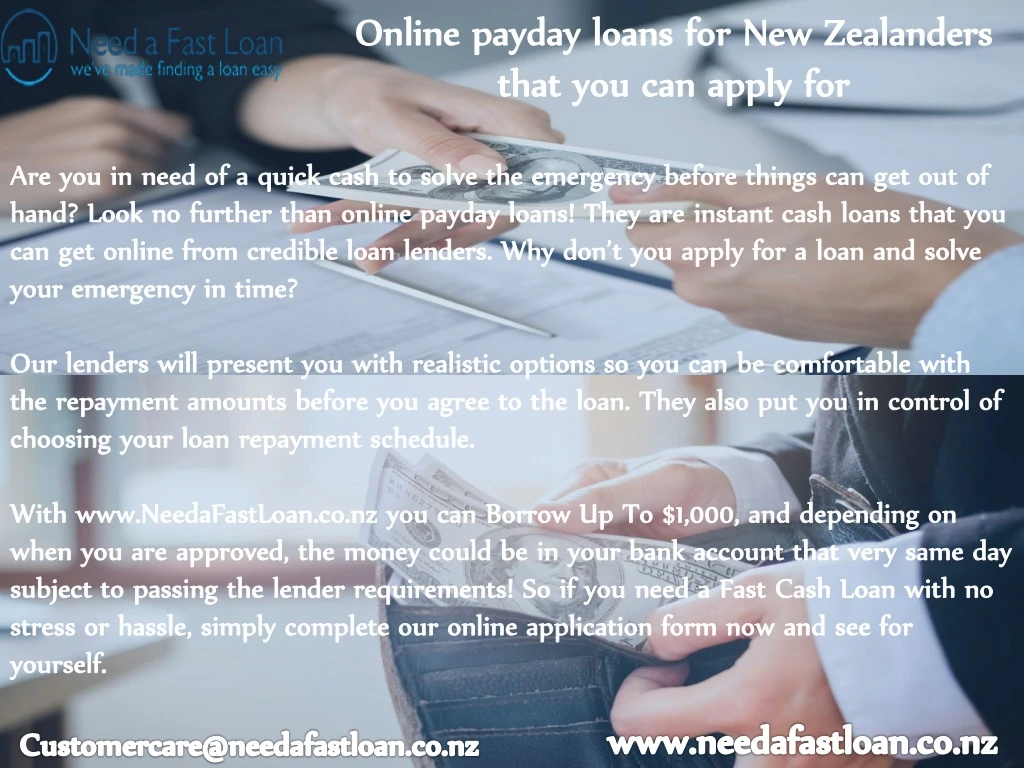 online payday loans for new zealanders that