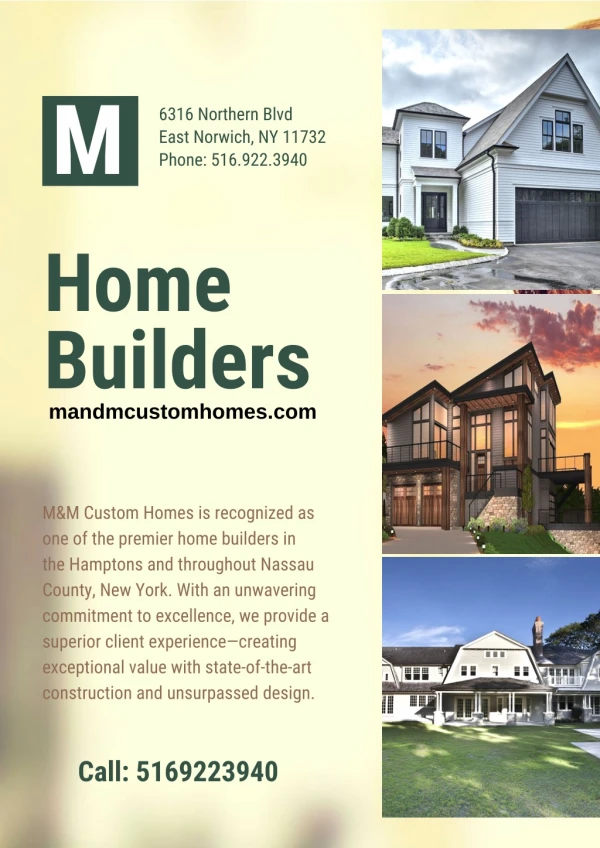 Best Hamptons Home Builders - Mandm Custom homes