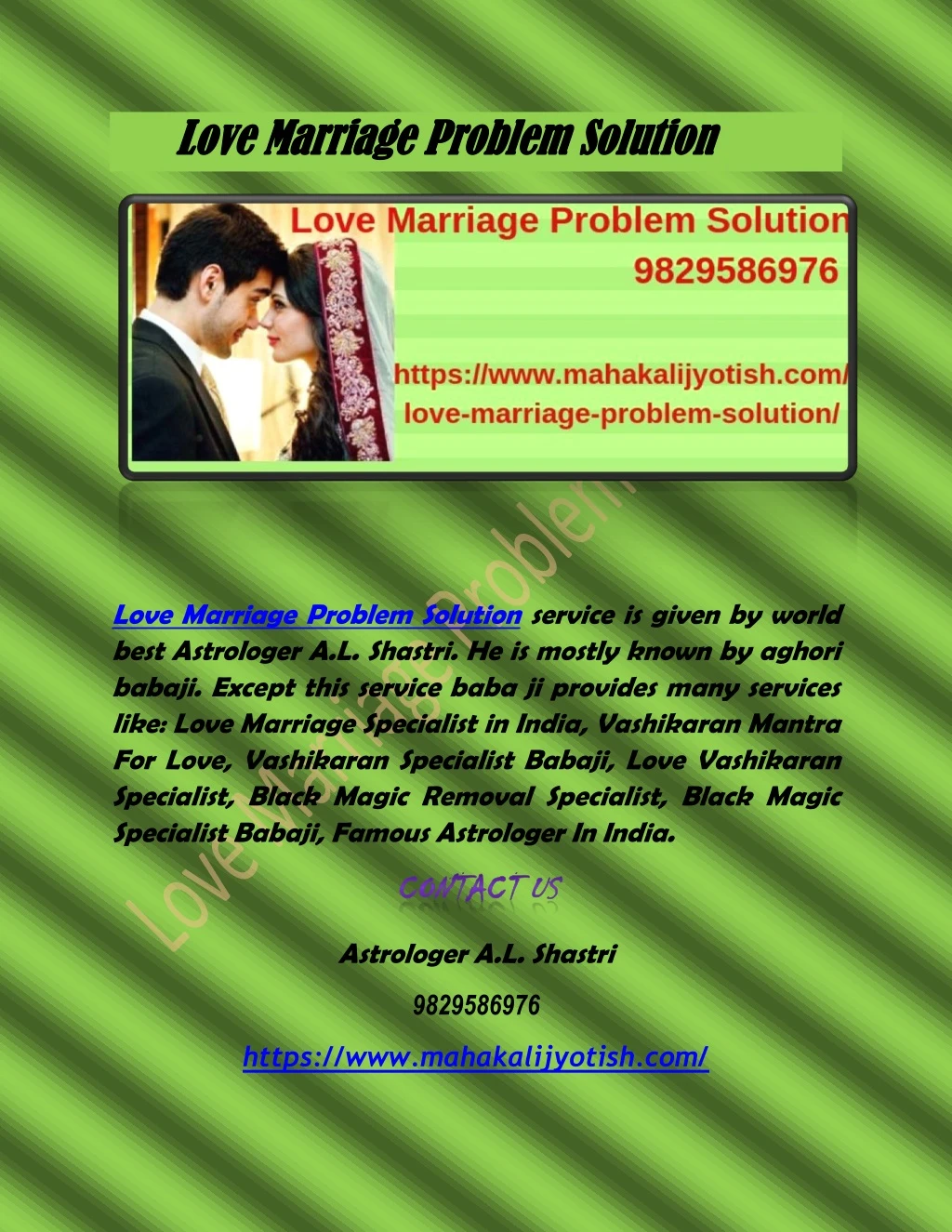 love marriage problem solutio love marriage