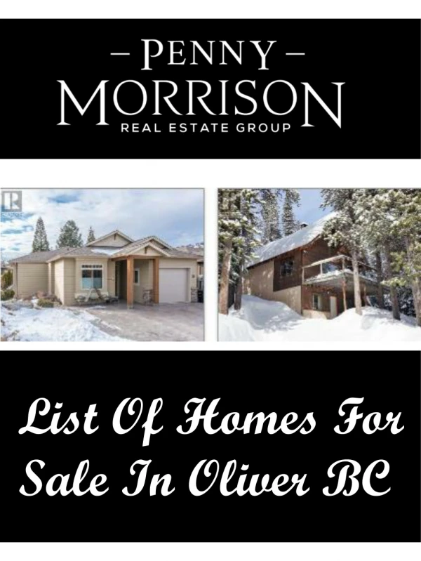 List Of Homes For Sale In Oliver BC