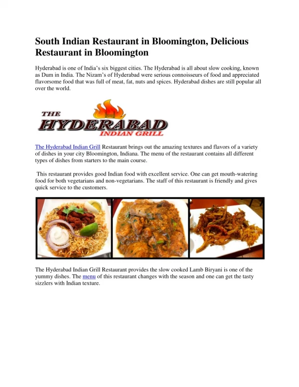 Indian Restaurant in Bloomington, Traditional Food Restaurant