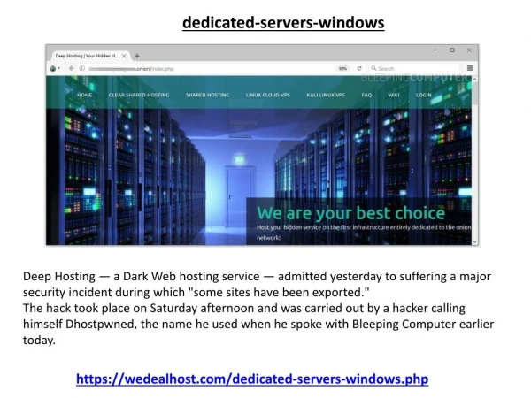 Dedicated servers-windows