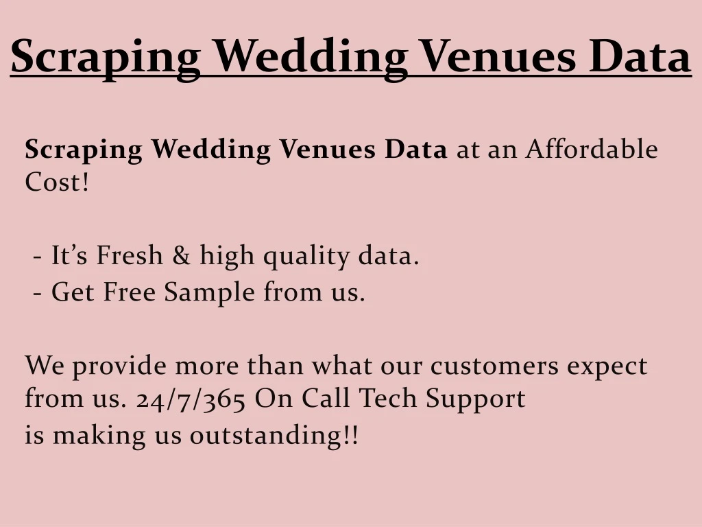 scraping wedding venues data