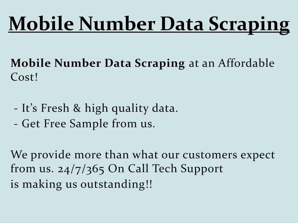 mobile number data scraping
