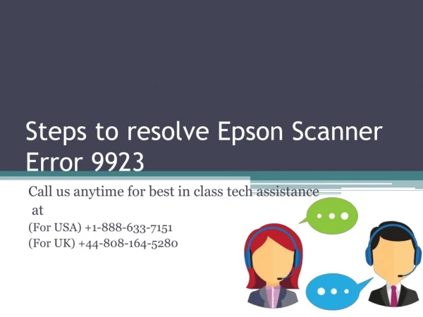 Steps to resolve Epson Scanner Error 9923