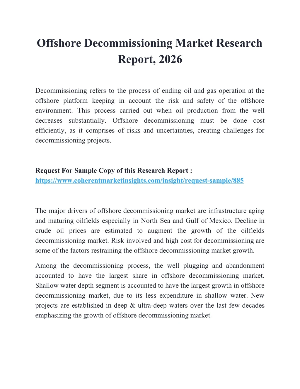 offshore decommissioning market research report