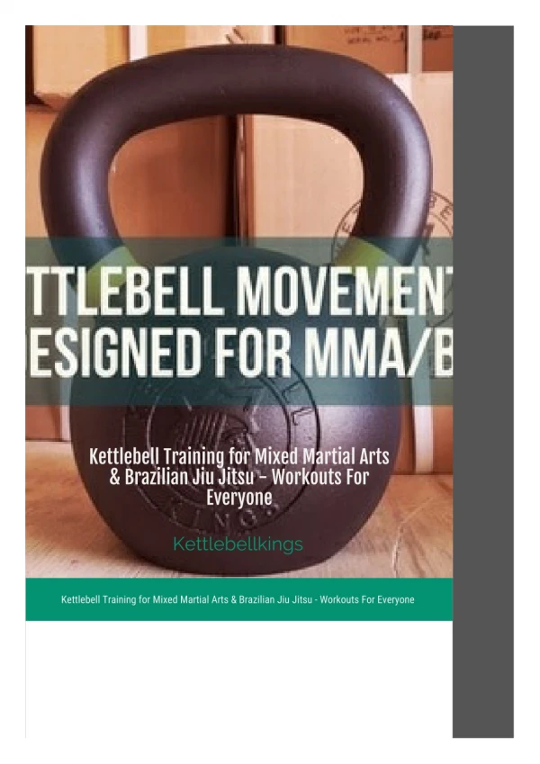 Kettlebell Training for Mixed Martial Arts & Brazilian Jiu Jitsu - Workouts For Everyone
