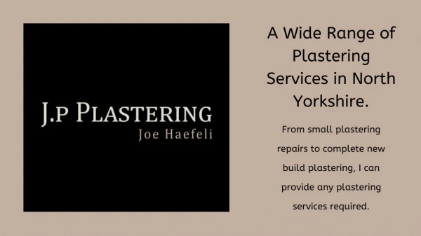Rendering Northallerton Thirsk - J.P Plastering