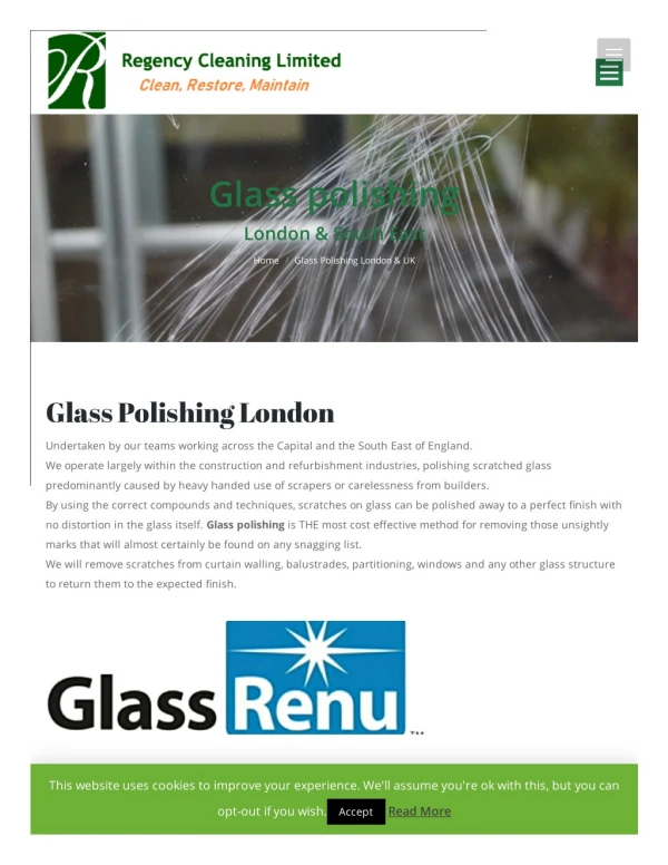 Glass Scratch Repair Glass Polishing London - Regencycleaning