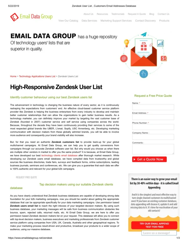 List of Companies Using Zendesk