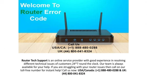 Router Error Code | Call ( 1) 888-480-028