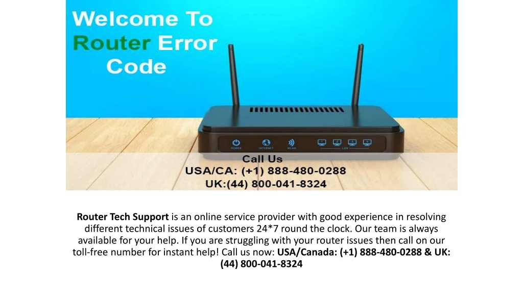 router tech support is an online service provider