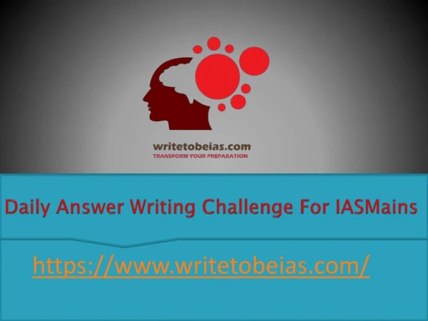 Answer writing practice for IAS mains