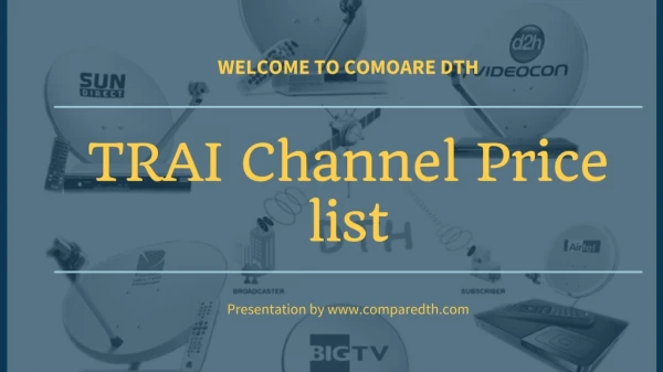 TRAI New DTH Channels Price List