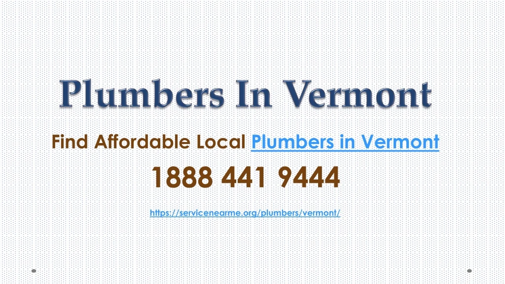 find affordable local plumbers in vermont 1888