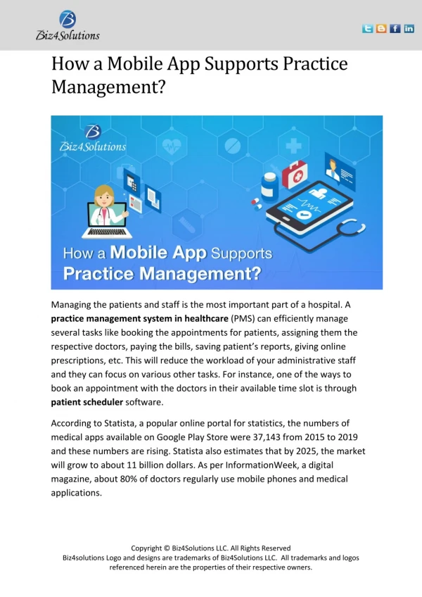 How Mobile Apps support Practice Management