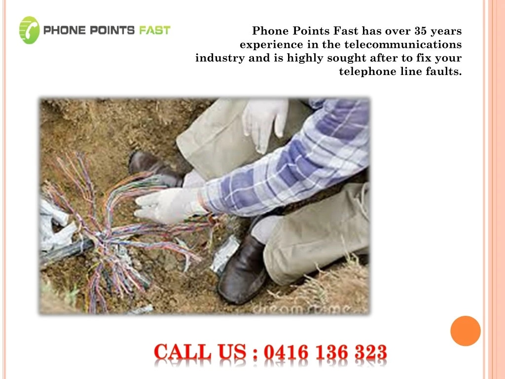 phone points fast has over 35 years experience