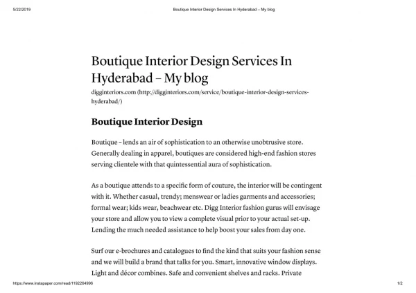 Interior Design Boutique - Digg Interiors