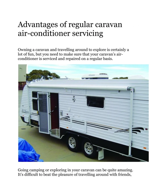Advantages of regular caravan air-conditioner servicing