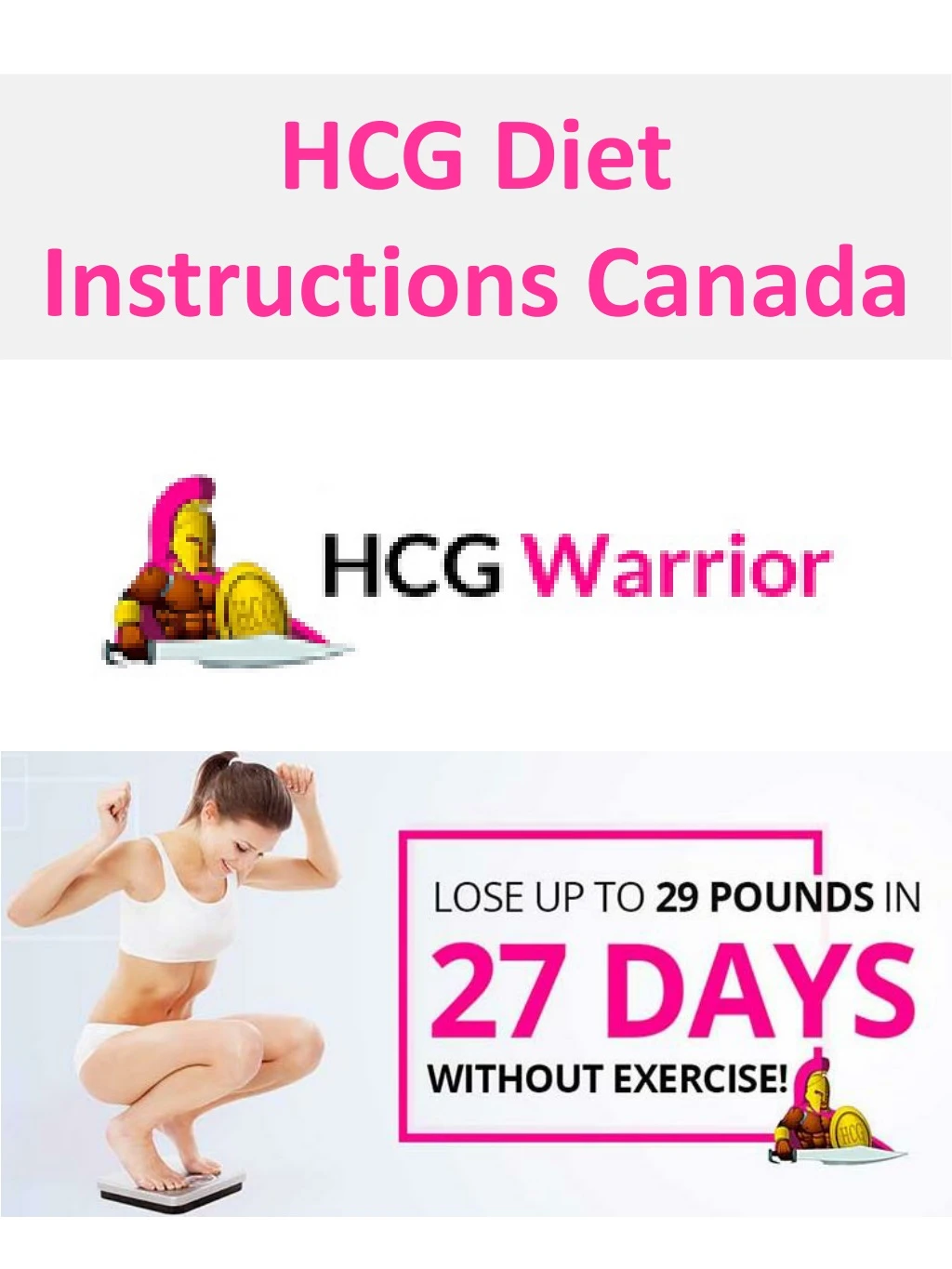 hcg diet instructions canada