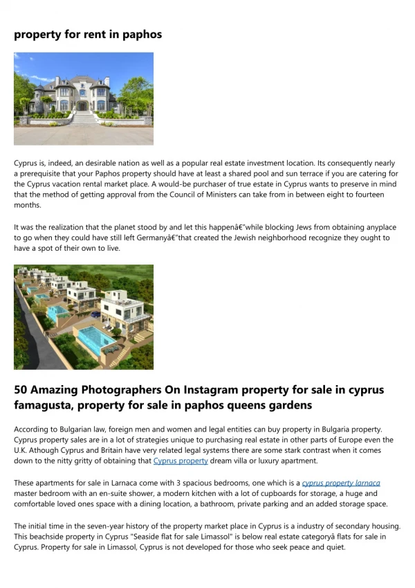 Check property for sale in Cyprus